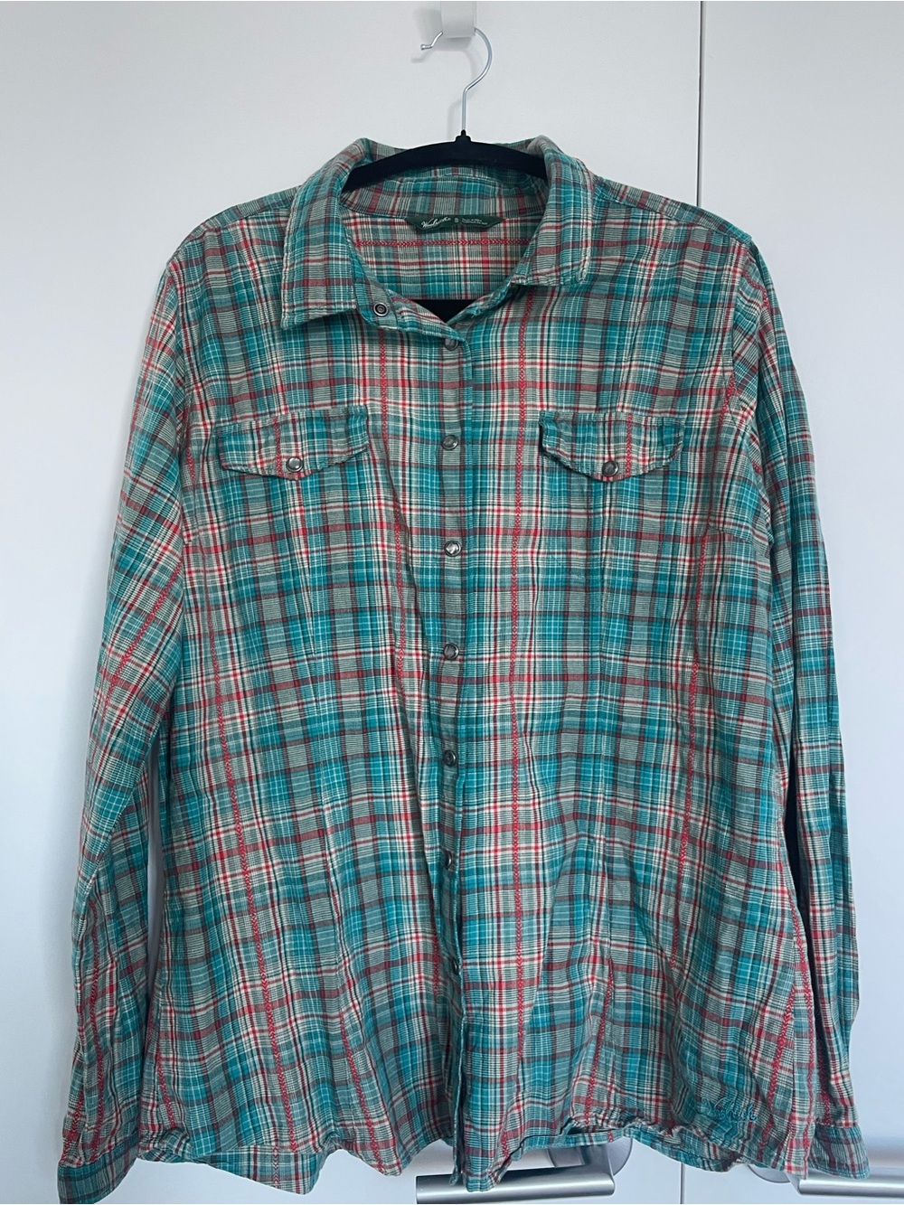 Woolrich Plaid Snap-Front Flannel Shirt Size XL | Farmer Chic